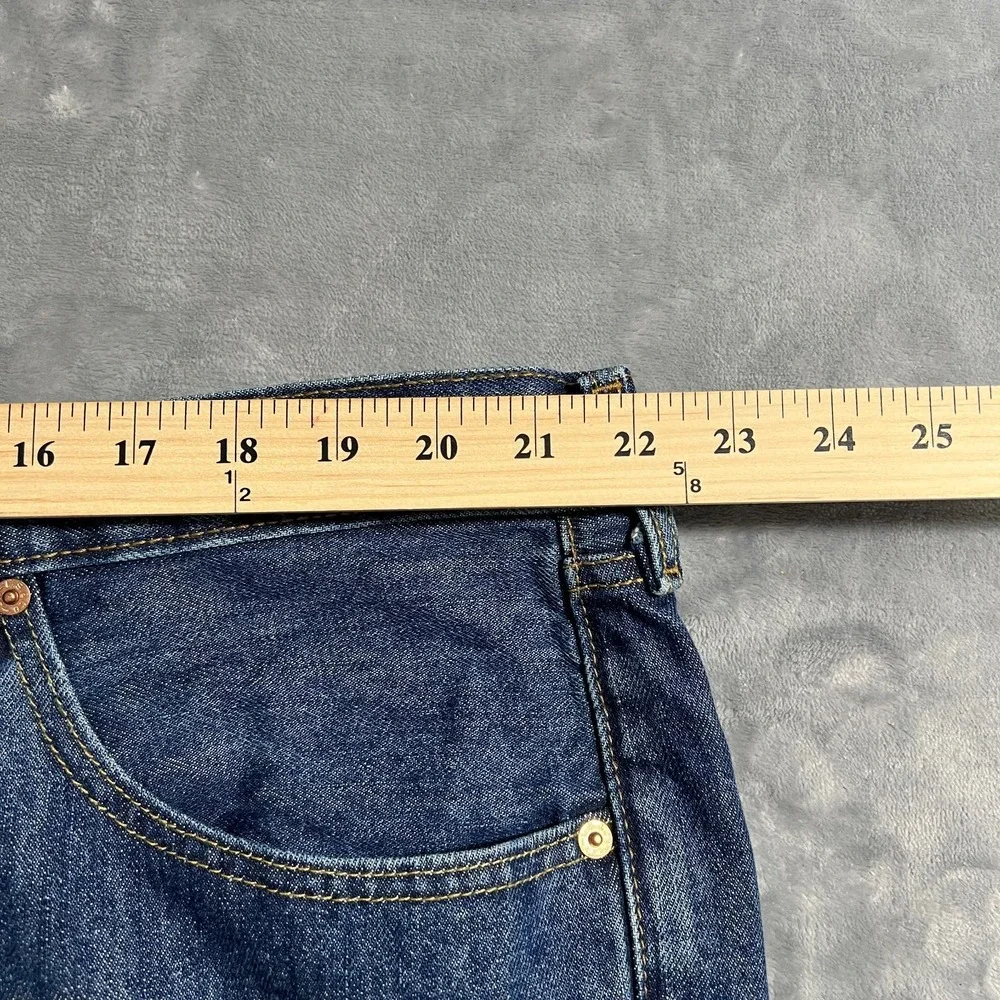 Levis 501 Jeans Mens 44x34 Big Tall Button Fly Straight Leg Blue Denim Original